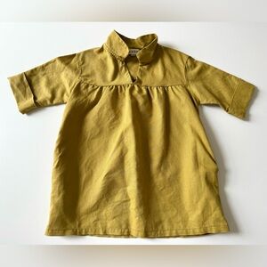 Mabo mae mae dress in olive oil linen cotton